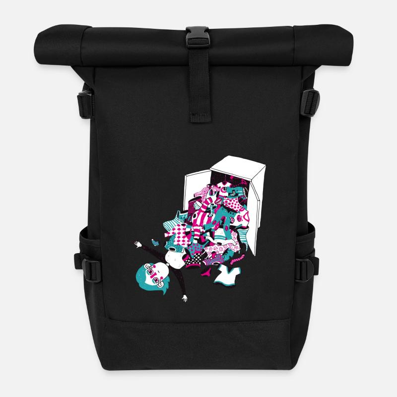 Überfluss - Rolltop Rucksack - Schwarz