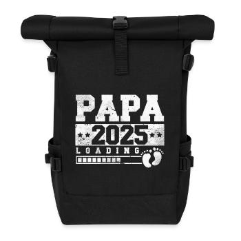 Papa 2025 loading - Rolltop Rucksack - Schwarz - Vorne