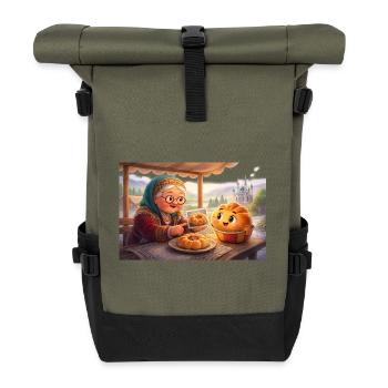 Tatarische Babuschka erklärt dem russischen Beljas - Rolltop Rucksack - Olive/Schwarz - Vorne