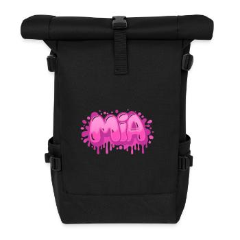 Graffiti MIA Name Gift Ideal Printable - Roll Top Backpack - black - Front