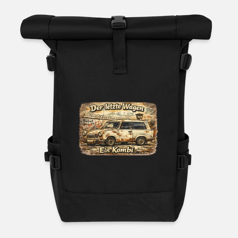 La dernière voiture Break rouillé - Sac à dos roll top - noir