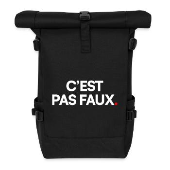 IT'S NOT WRONG | Minimal humor expression - Roll Top Backpack - black - Front