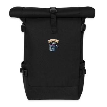 Vino calido veritas - Rolltop Rucksack - Schwarz - Vorne