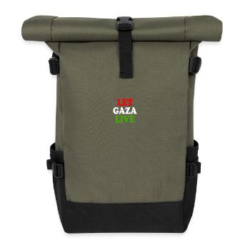 Let gaza live - Sac à dos roll top - olive/noir - Devant
