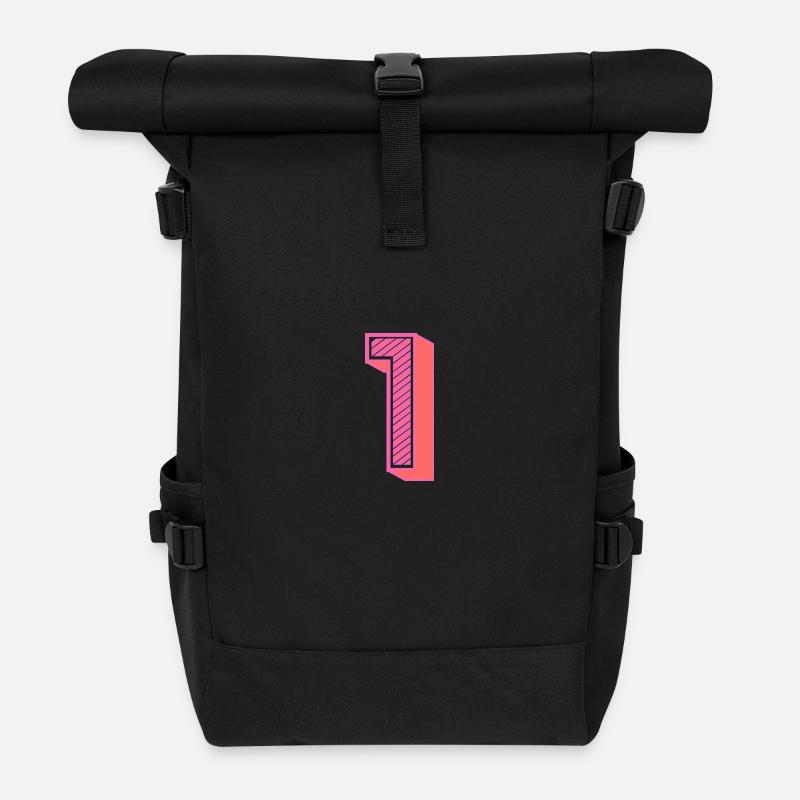 1. 1 JAHR. 1. JAHRESTAG. 1 JAHR GEBURTSTAG - Rolltop Rucksack - Schwarz