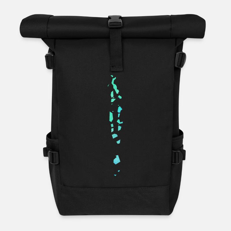 Maldives - Rolltop Rucksack - Schwarz