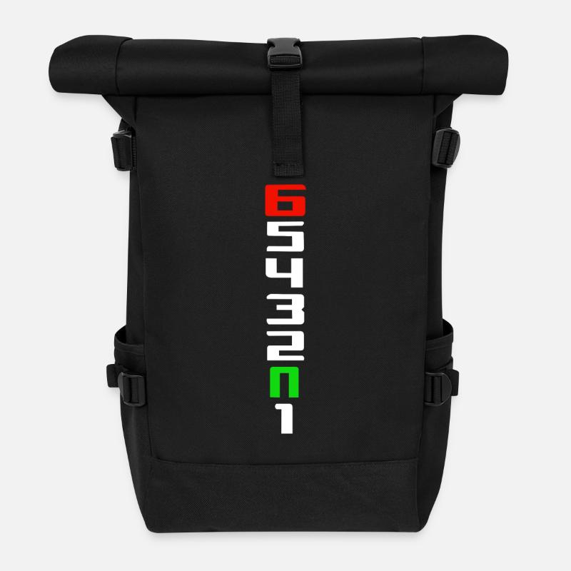 Motorrad ONE UP SIX DOWN - Rolltop Rucksack - Schwarz