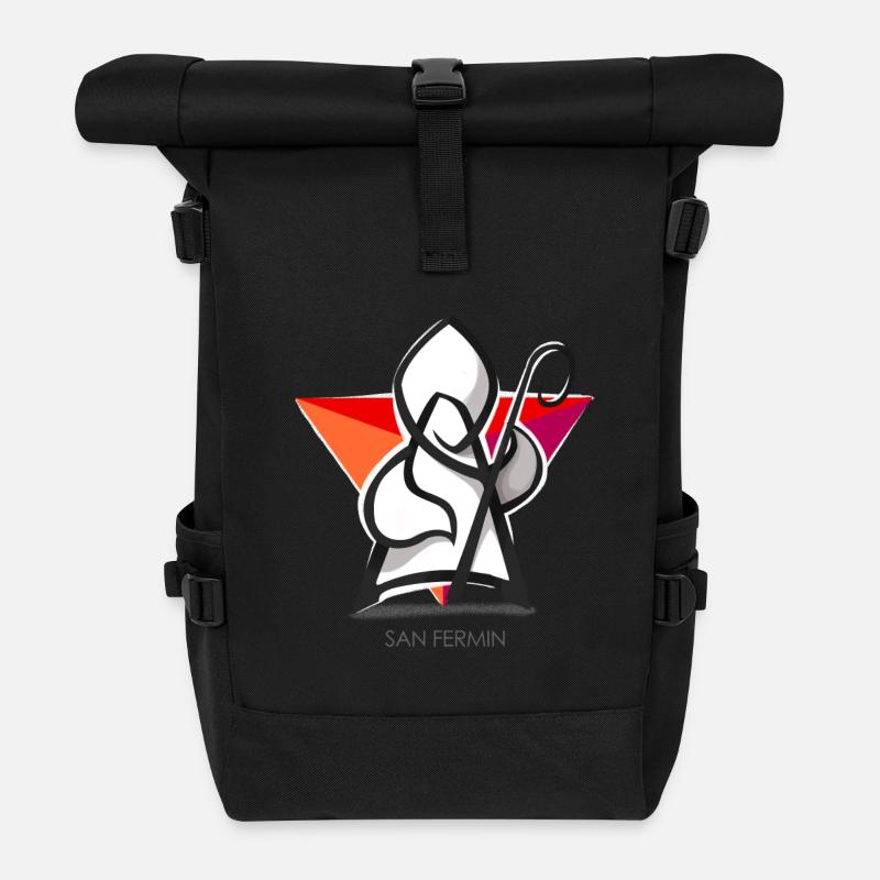 sanfermin2 - Sac à dos roll top - noir