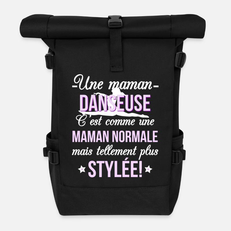 maman DANSEUSE - Sac à dos roll top - noir