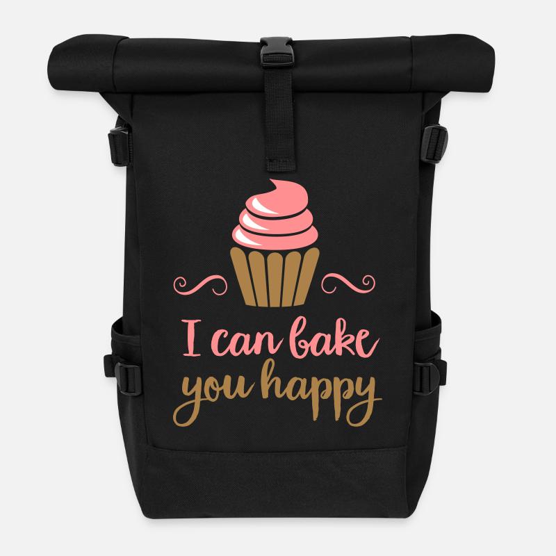 backen - Rolltop Rucksack - Schwarz