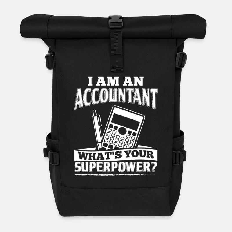 Funny Accounting Accountant Shirt I Am A - Rolltop Rucksack - Schwarz