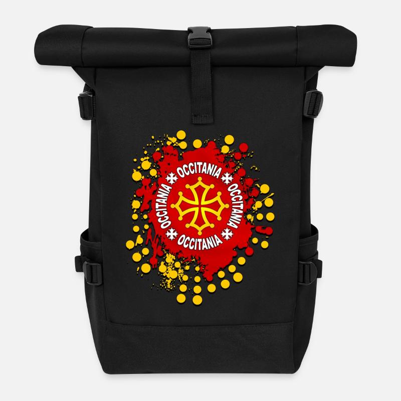 Occitanie - Sac à dos roll top - noir