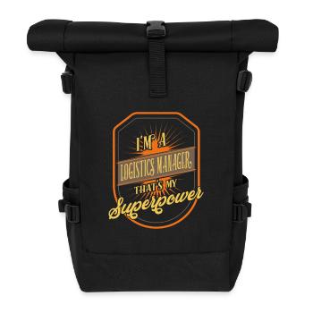 Logistics Manager - Roll Top Backpack - black - Front