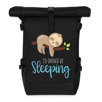 Je préfèrerais dormir - Sac à dos roll top - noir - Devant