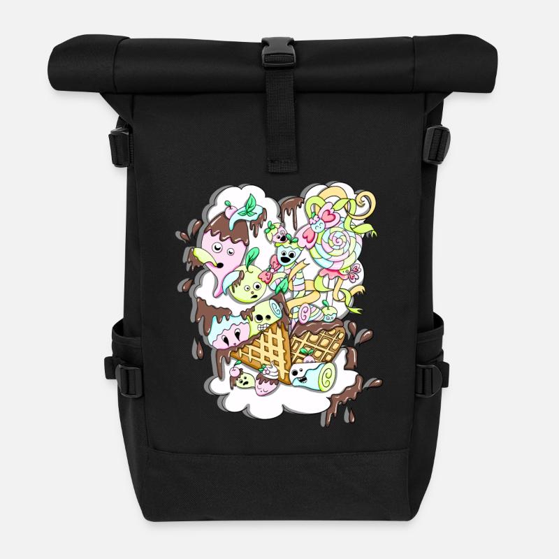 Plaisir sucre-sucre-sucre-sucre - Sac à dos roll top - noir