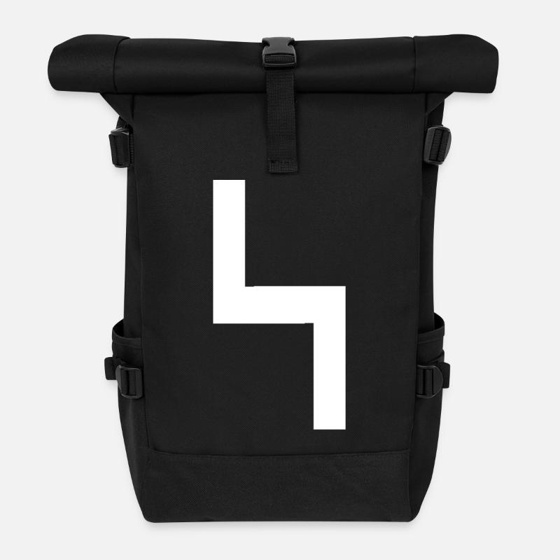 Forme inspirée du jeu des années 80 - Sac à dos roll top - noir