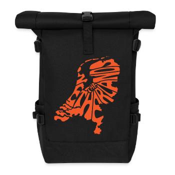 Retro Map of the Netherlands - Roll Top Backpack - black - Front