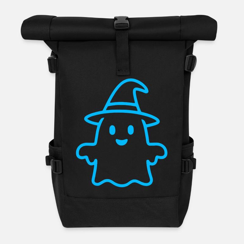 Niedliches Gespenst - Halloween - Rolltop Rucksack - Schwarz