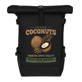 Vintage Kokosnuss Shirt, Tropical Coconut Style - Sac à dos roll top - noir - Devant