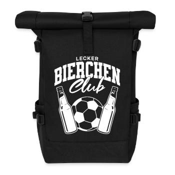 Lecker Bierchen Club Fußball  - Rolltop Rucksack - Schwarz - Vorne