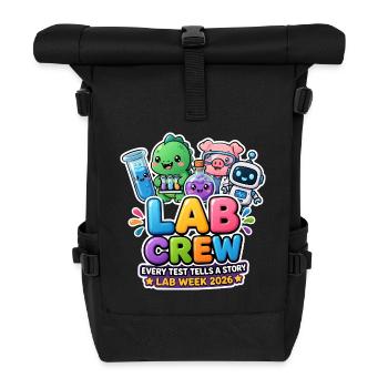 Lab Crew 2026: Comic Strip Lab Team - Roll Top Backpack - black - Front