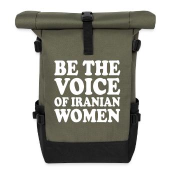 Be the voice of iranian women - Roll Top Backpack - olive/black - Front