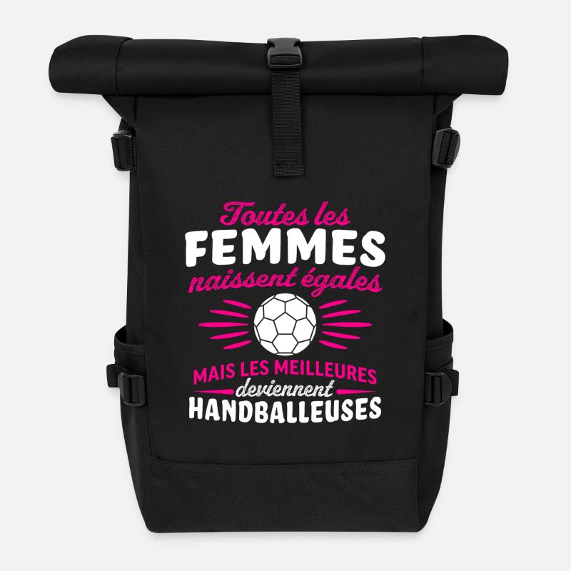 les meilleures deviennent handballeuses - Sac à dos roll top - noir
