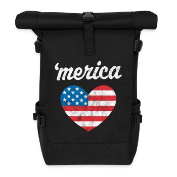 'merica - Roll Top Backpack - black - Front