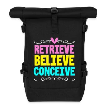 Embryo Transfer Tag Fötus - Rolltop Rucksack - Schwarz - Vorne