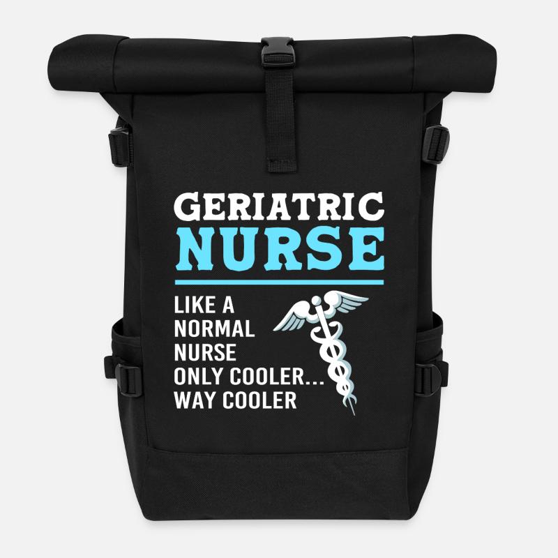 Altenheim Altenpflegerin Krankenpfleger - Rolltop Rucksack - Schwarz