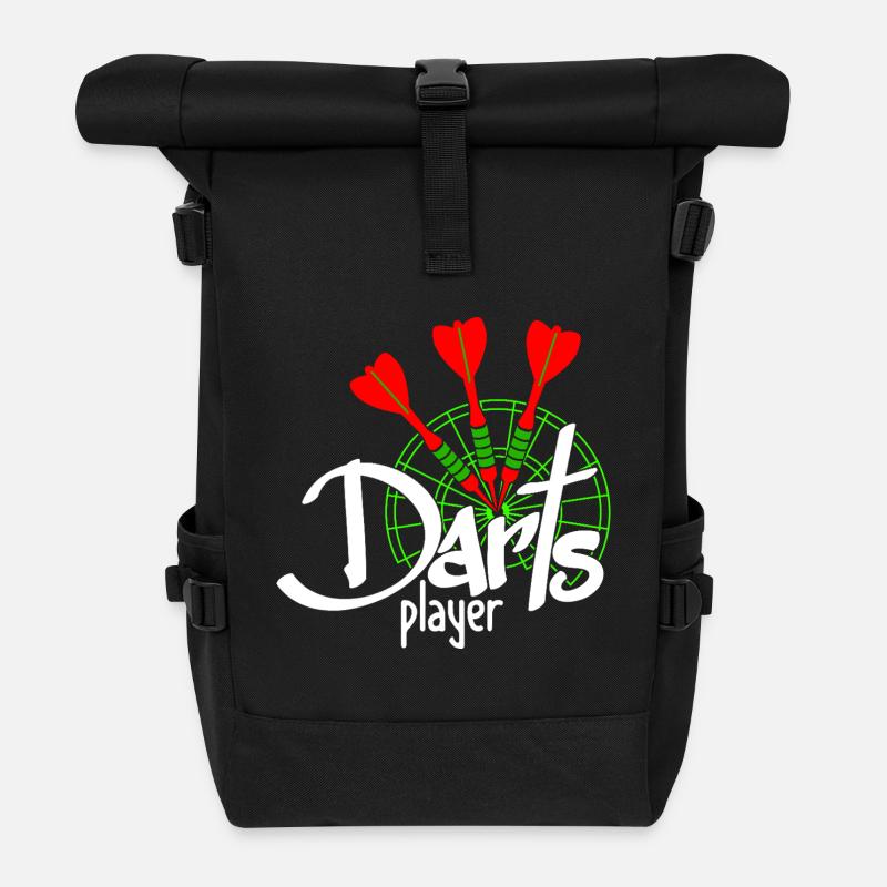 Sports Equipment - 3 Darts - Darts Player 2 - Roll Top Backpack - black