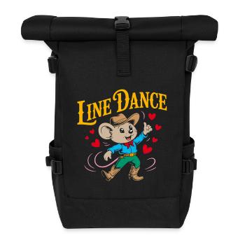 Line Dance Mouse Funny Mouse Dancing Line Dance - Roll Top Backpack - black - Front