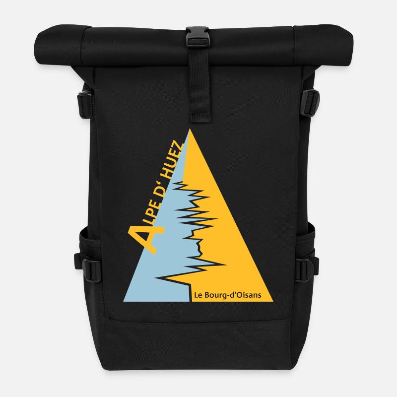 Alpe d'Huez - Rolltop Rucksack - Schwarz