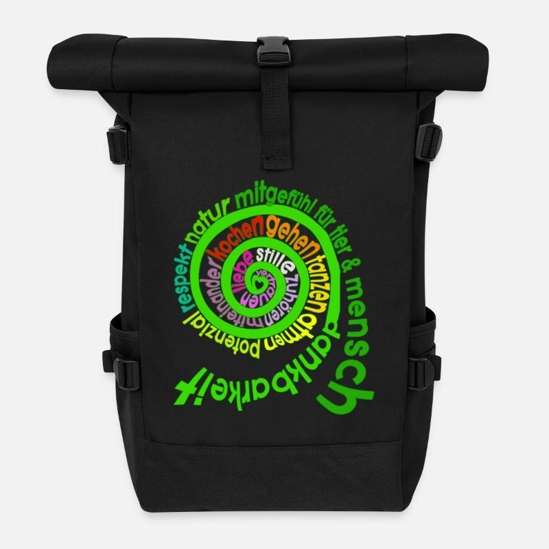 spiral - Rolltop Rucksack - Schwarz