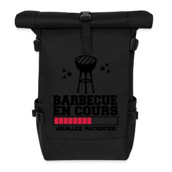 barbecue en cours - Sac à dos roll top - noir - Devant