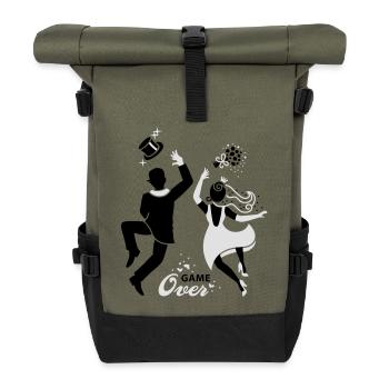 Braut - Paar Game over - Rolltop Rucksack - Olive/Schwarz - Vorne
