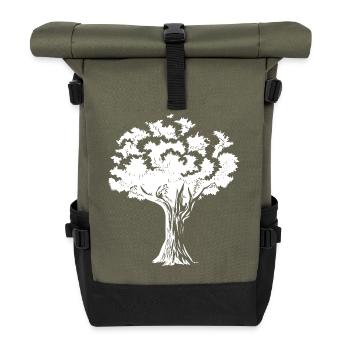 Baum - Rolltop Rucksack - Olive/Schwarz - Vorne