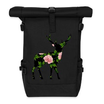 Deer - Roll Top Backpack - black - Front