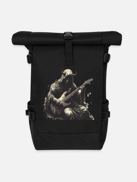 The devil with the electric guitar - Roll Top Backpack - black