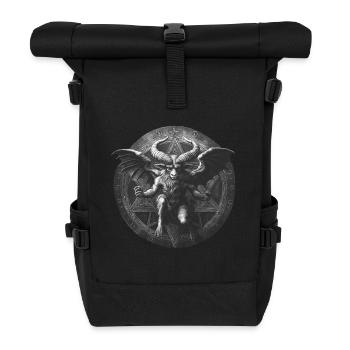 teufel mit pentagramm - Rolltop Rucksack - Schwarz - Vorne