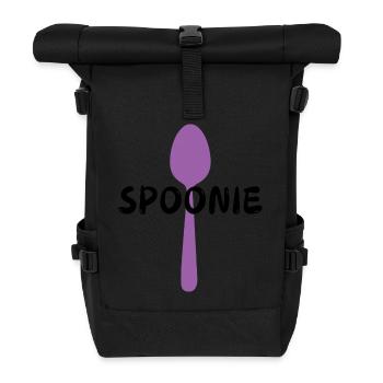 Spoonie Spoon - Roll Top Backpack - black - Front