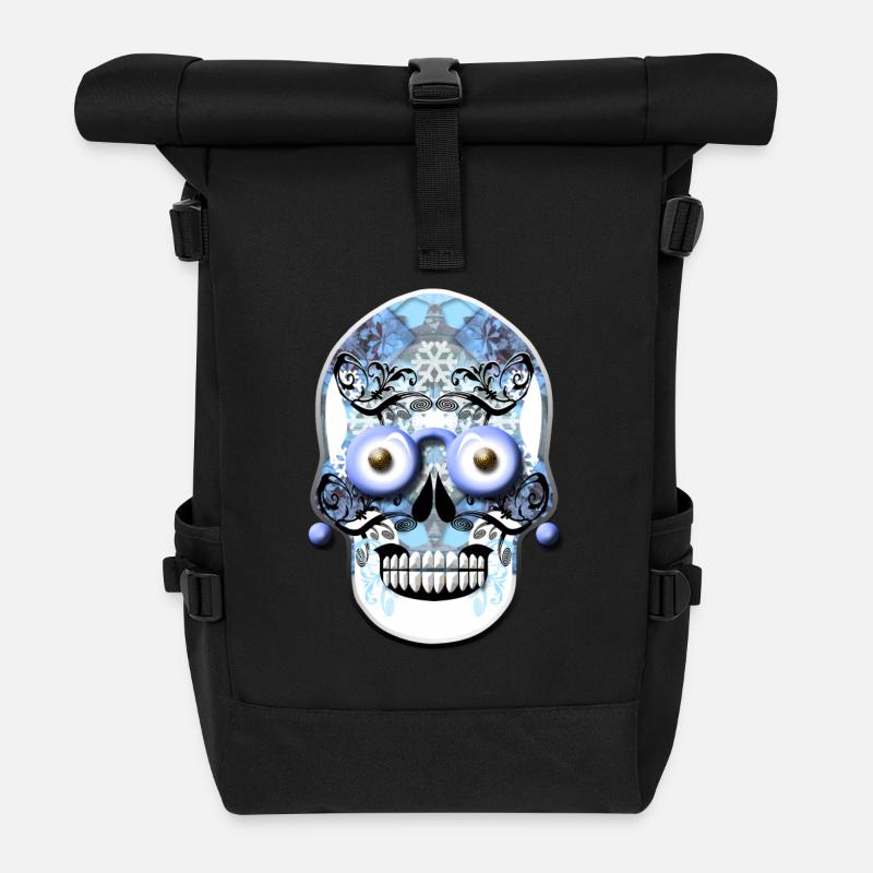 Crâne 1 - Sac à dos roll top - noir