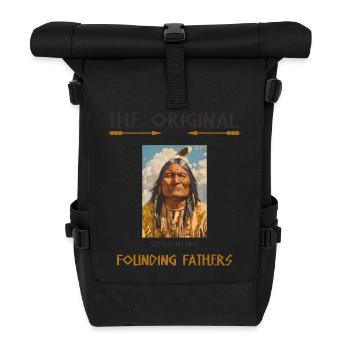 Folding father, amerivan native, indiana - Rolltop Rucksack - Schwarz - Vorne