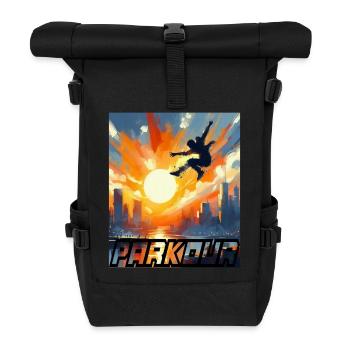 Parkour - Rolltop Rucksack - Schwarz - Vorne