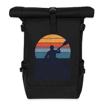 Fun saying for water sports fans - Roll Top Backpack - black - Front