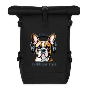 Funny Bulldog - Quotes - Roll Top Backpack - black - Front