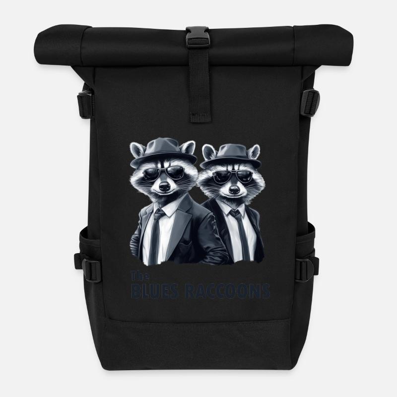 Les ratons laveurs bleus 3 - Sac à dos roll top - noir