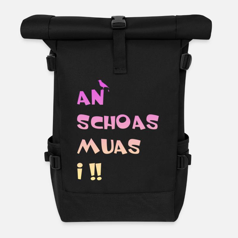 An Scheiss muas i. An Schoas muas i - Rolltop Rucksack - Schwarz