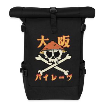 Osaka Pirates (in Japanese) - Rolltop Rucksack - Schwarz - Vorne
