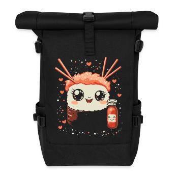 Sushi kawaii - Rolltop Rucksack - Schwarz - Vorne